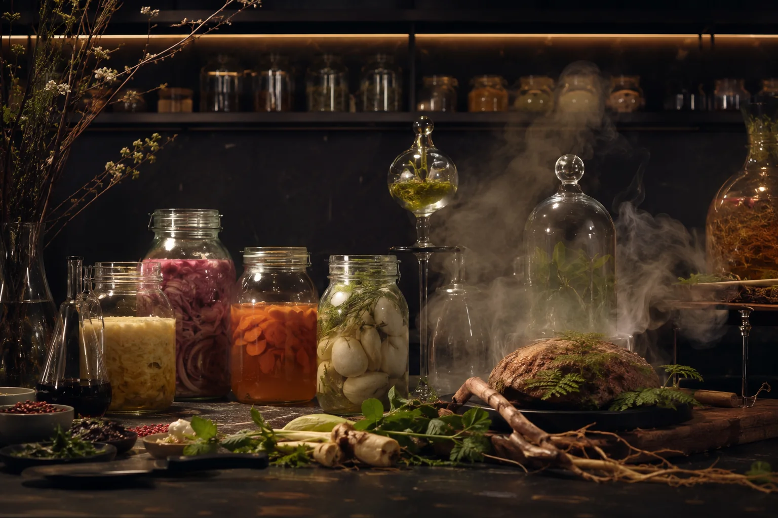 Banco ricerca con fermentazioni vegetali