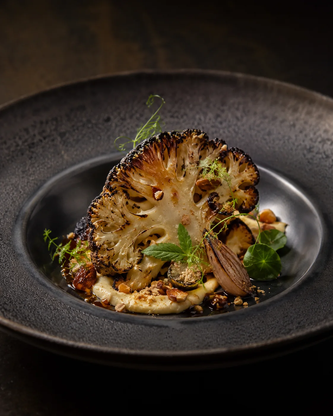 Cavolfiore bruciato fine dining